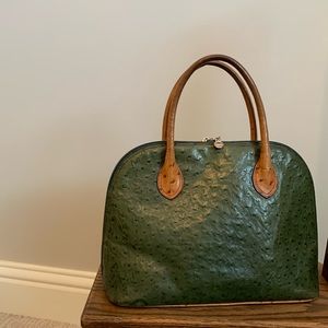 Vintage Ostrich Leather Bag by Aleda Firenze